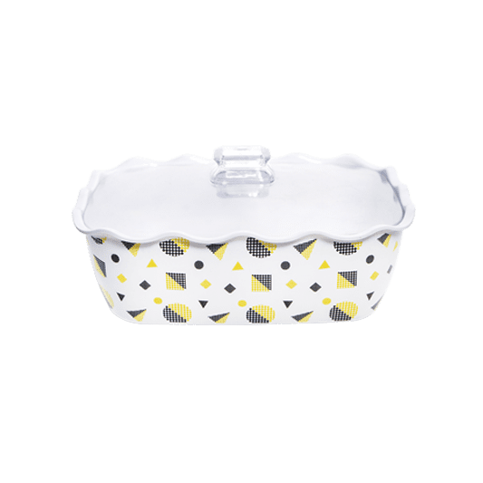 Frisha Rectangular Casserole with Clear Cover