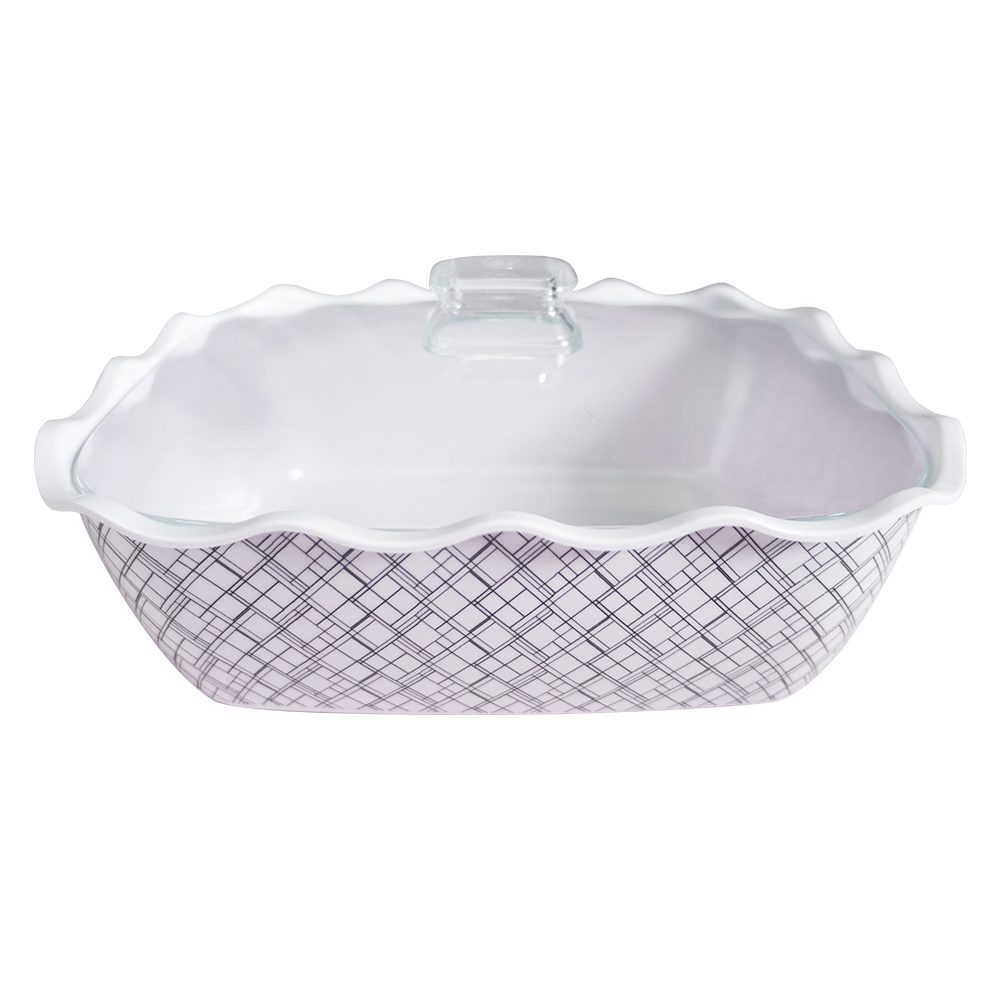 Lattice Rectangular Casserole with Clear Cover
