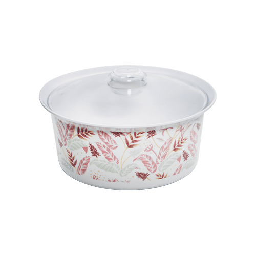 Amber Round Casserole with Clear Cover