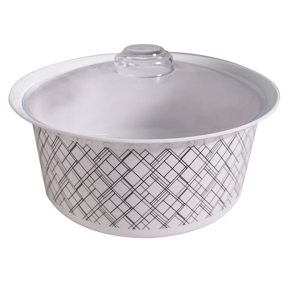 Lattice Round Casserole with Clear Cover
