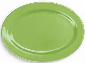 Plain Lime Green 14" Oval Platter