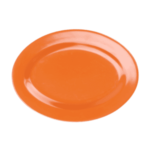Plain Orange 10" Oval Platter