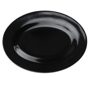 Plain Black 10" Oval Platter