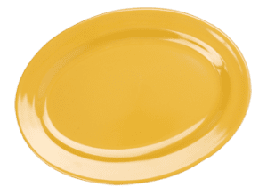 Plain Yellow 12" Oval Platter
