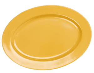 Plain Yellow 14" Oval Platter