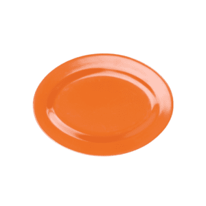 Plain Orange 8" Oval Platter