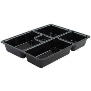 Plain Black 10" x 8" Lunch Tray