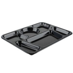 Plain Black 13" x 10" Lunch Tray