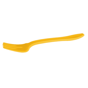 Plain Yellow 7" Melamine Fork