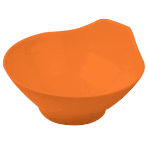 Plain Orange 4" Soup Bowl with Handle