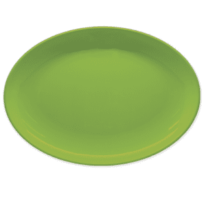 Plain Lime Green 14" Oval Platter