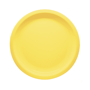 Plain Yellow 7" Round Plate