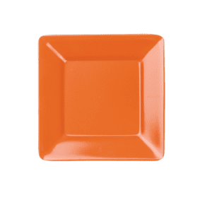 Plain Orange 6" Square Plate