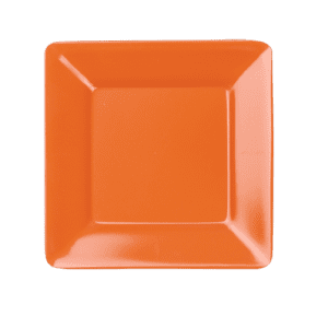 Plain Orange 8" Square Plate