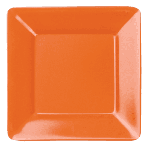 Plain Orange 10" Square Plate