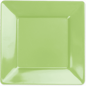 Plain Lime Green 10" Square Plate