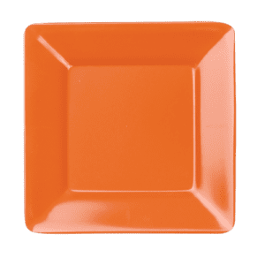 Plain Orange 9" Square Plate