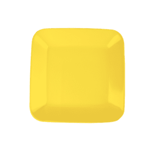 Plain Yellow 6" Square Plate