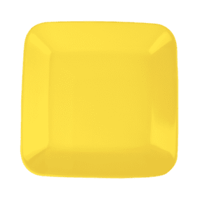 Plain Yellow 8" Square Plate