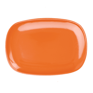 Plain Orange 10" Rectangular Plate