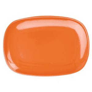 Plain Orange 12" Rectangular Plate