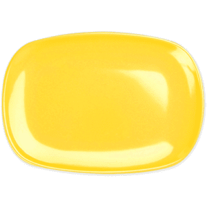 Plain Yellow 12" Rectangular Plate
