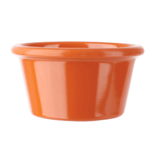 Plain Orange 3" Deep Sauce Dish