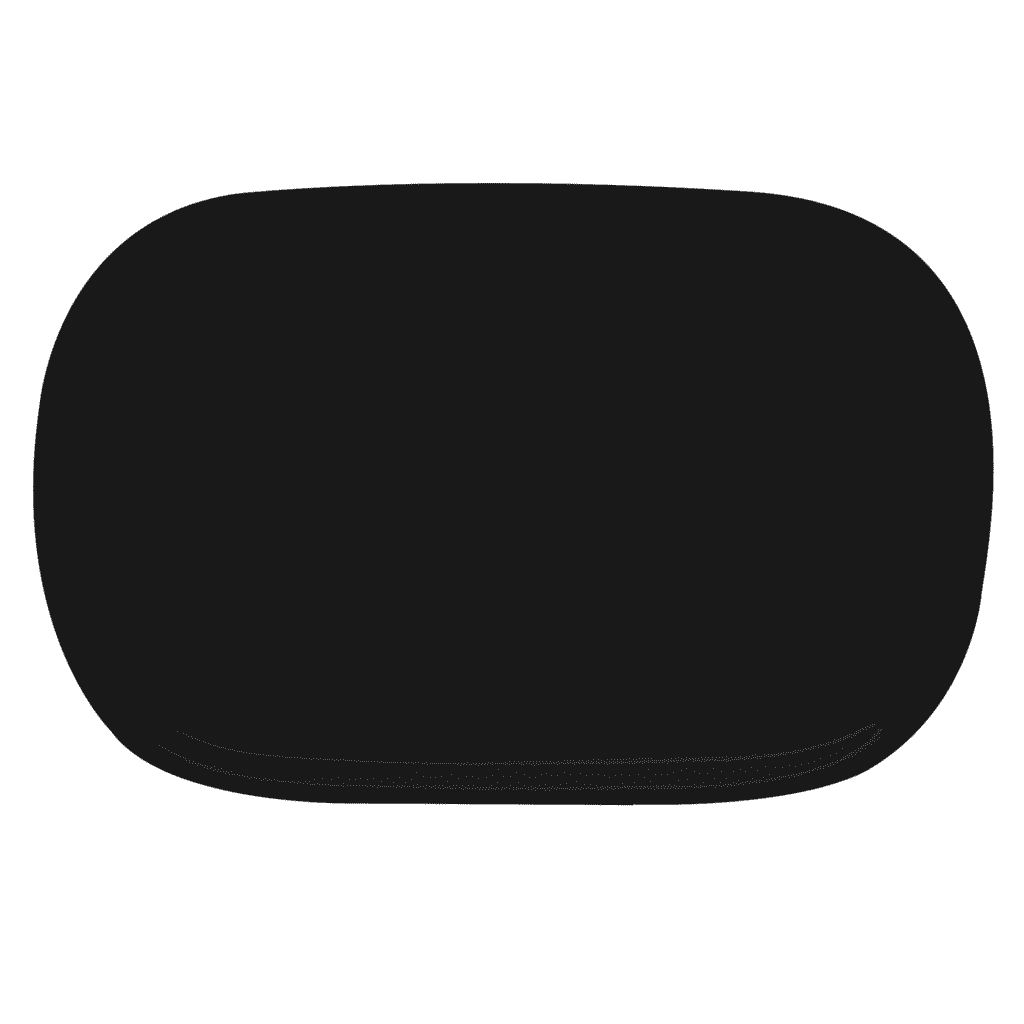Plain Black Rectangular Plate - Melawares