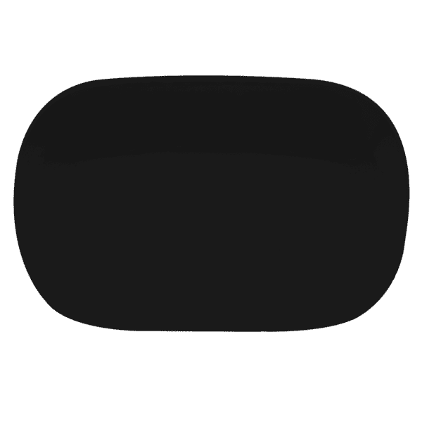 Plain Black Rectangular Plate