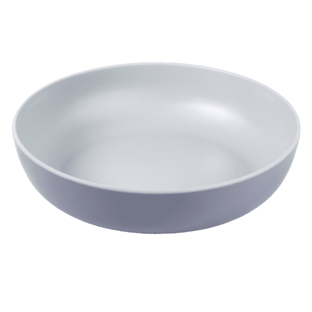 8" TWO TONE BOWL--SEAL GRAY