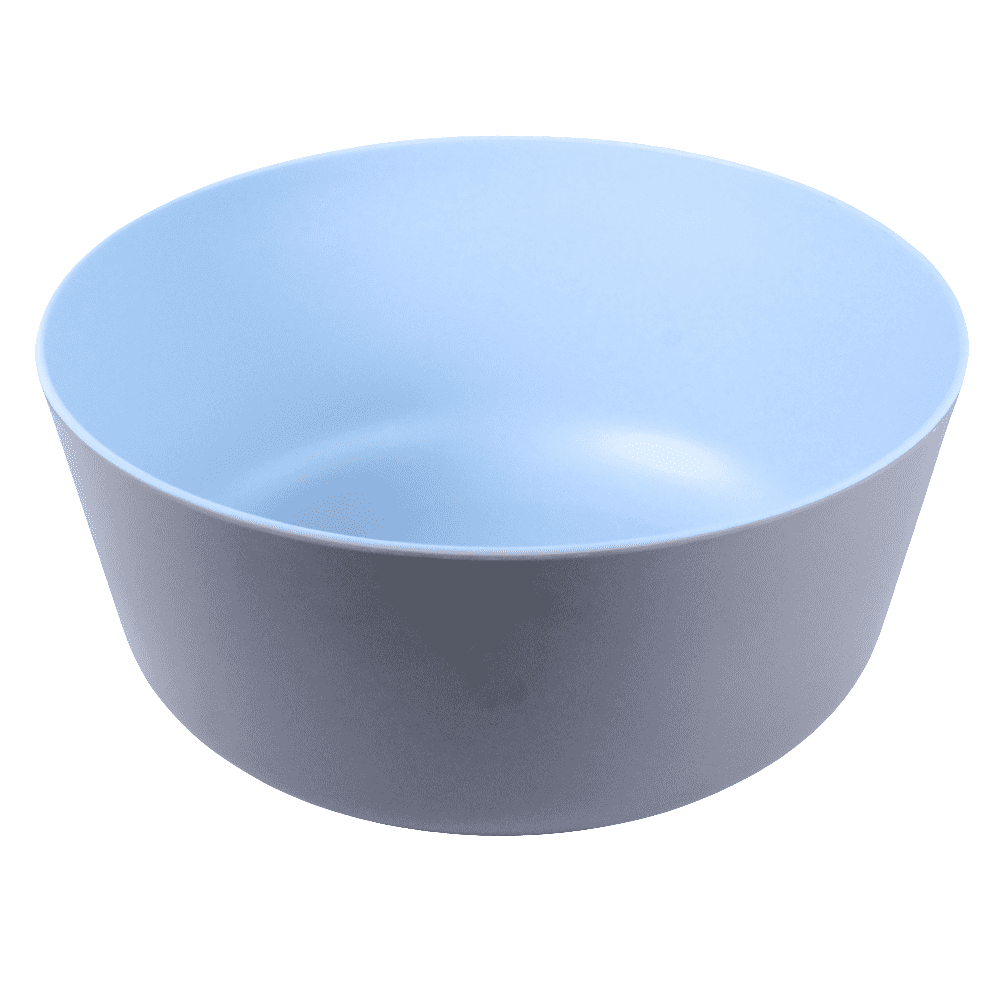 10" TWO TONE SERVING BOWL--STONE BLUE
