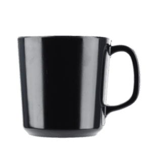 Plain Black 300ml Coffee Mug