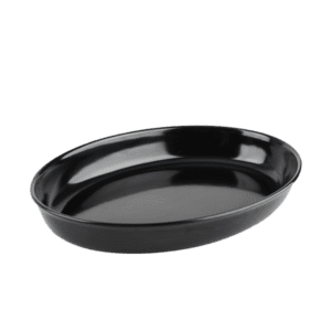 Plain Black 10" Oval Baker
