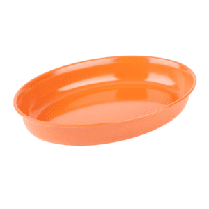 Plain Orange 12" Oval Baker