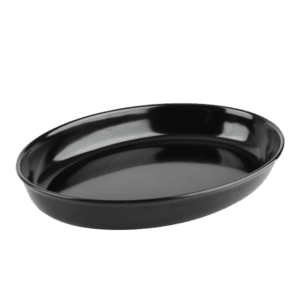 Plain Black 12" Oval Baker