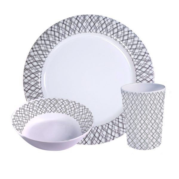 Lattice 12-pc Round Dinner Set