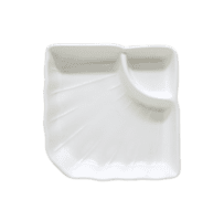 Plain Ivory 6" Fan-Shaped Plate