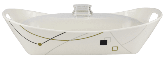 Deco Rectangular Buffet Server with Cover