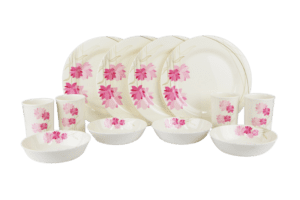 Pink Flora 12pc Starter Set (Plate, Bowl, Tumbler)