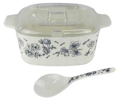 Allison 10" Square Casserole with PC Cover and Spoon