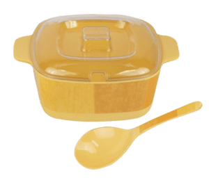 Orange PD 10" Square Casserole with PC Cover and Spoon