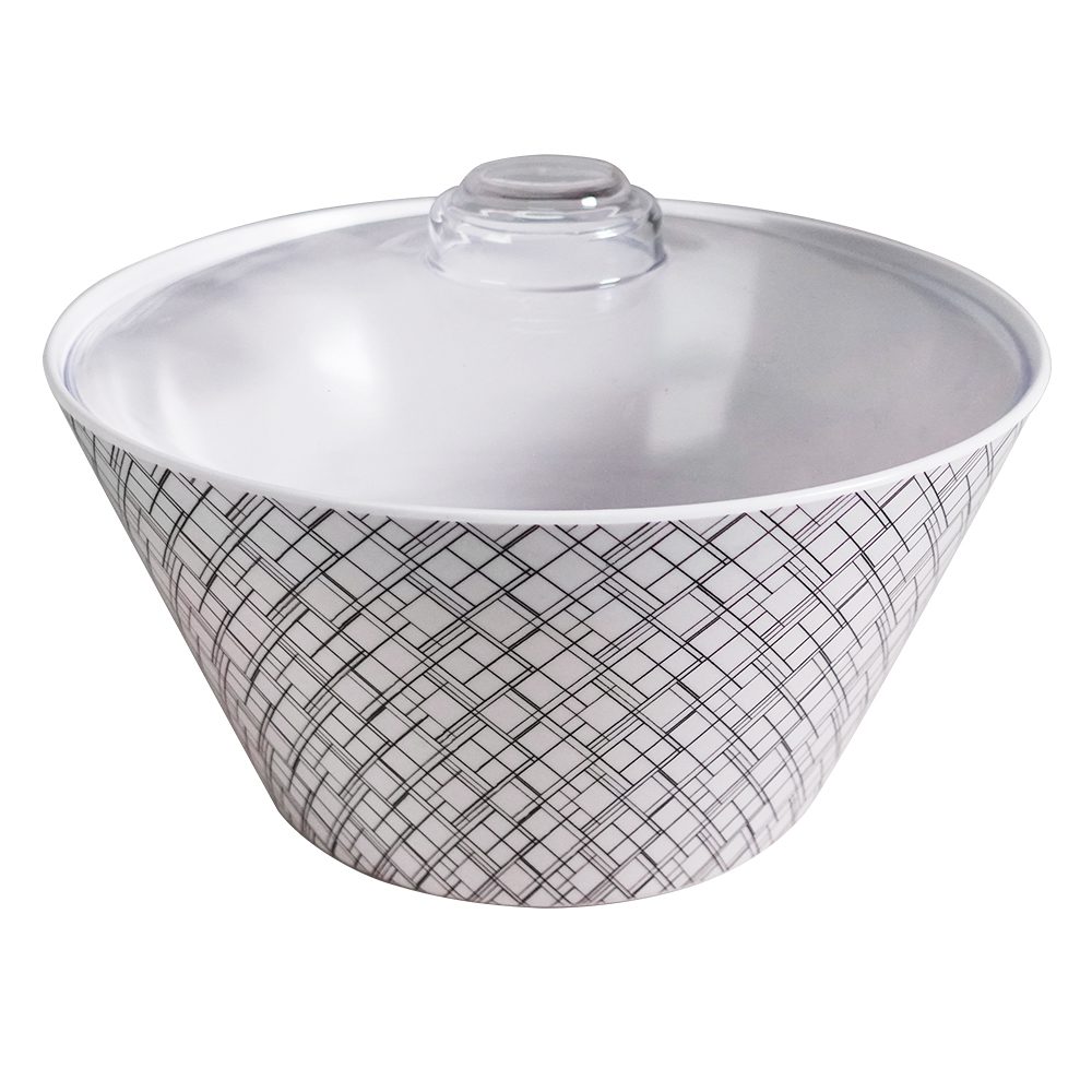 Lattice 8'' Rice Bowl with Clear Cover
