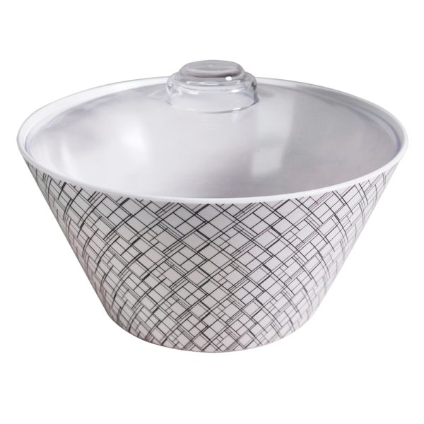 Lattice 8'' Rice Bowl with Clear Cover