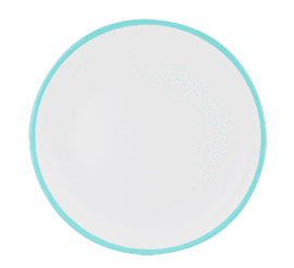 Two- Tone Teal 10" Dinner Plate