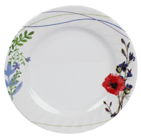 Tea Rose 11" Dinner Plate with Groove