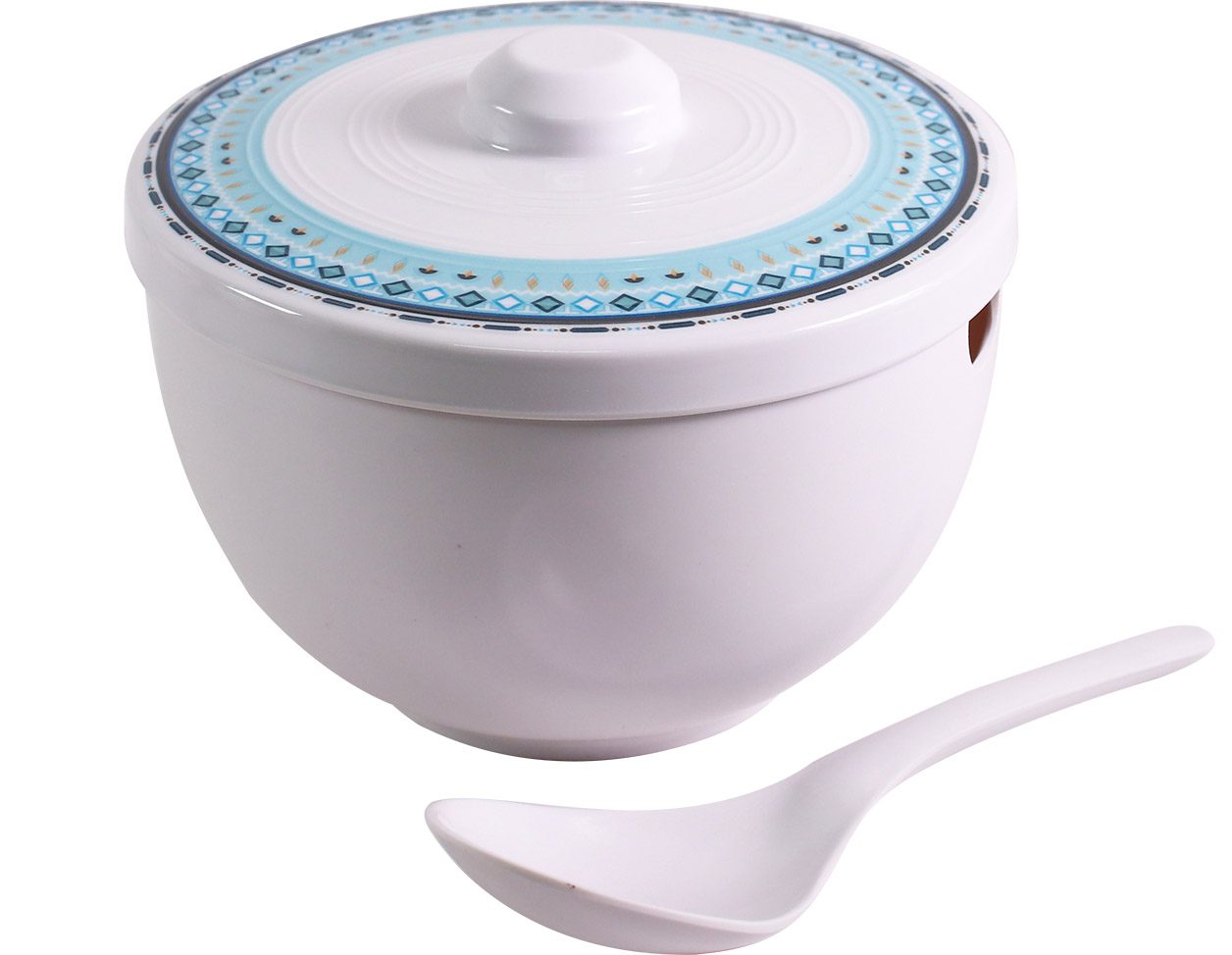 Althea Rice Bowl with Cover and Spoon
