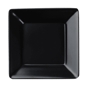 Plain Black 8" Square Plate