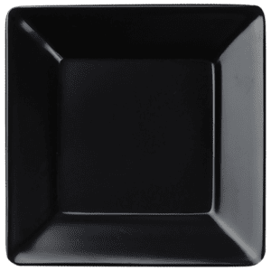 Plain Black 10" Square Plate