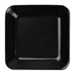 Plain Black 8" Square Plate