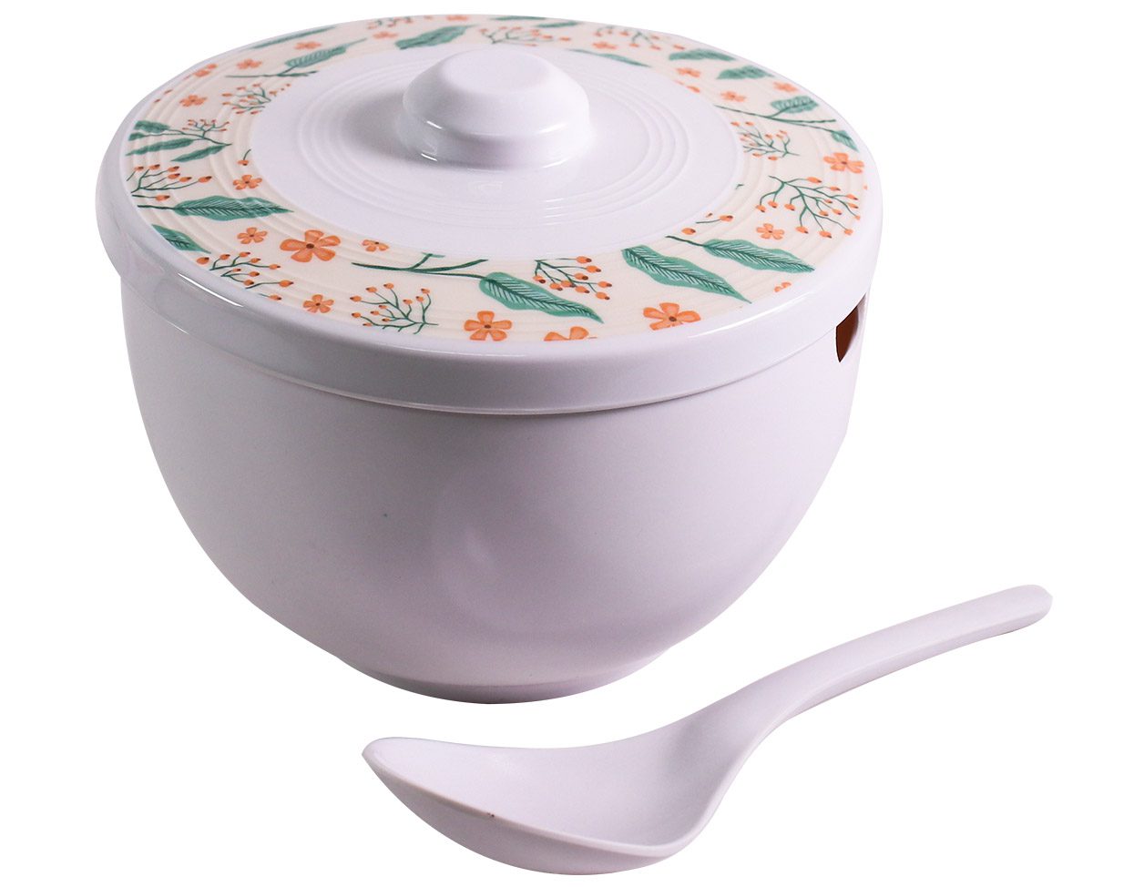 Cassie Rice Bowl with Cover and Spoon